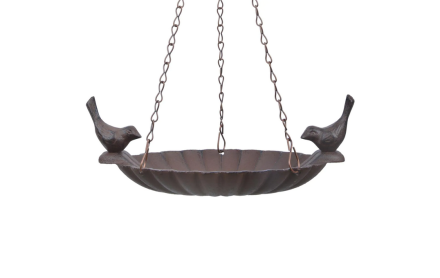 Hängende Tränke oval mit Deko-Vögel