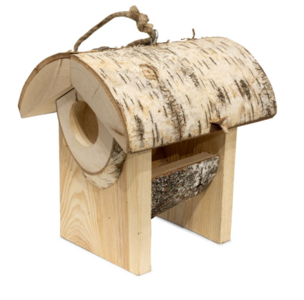 Futterhaus Birke natur