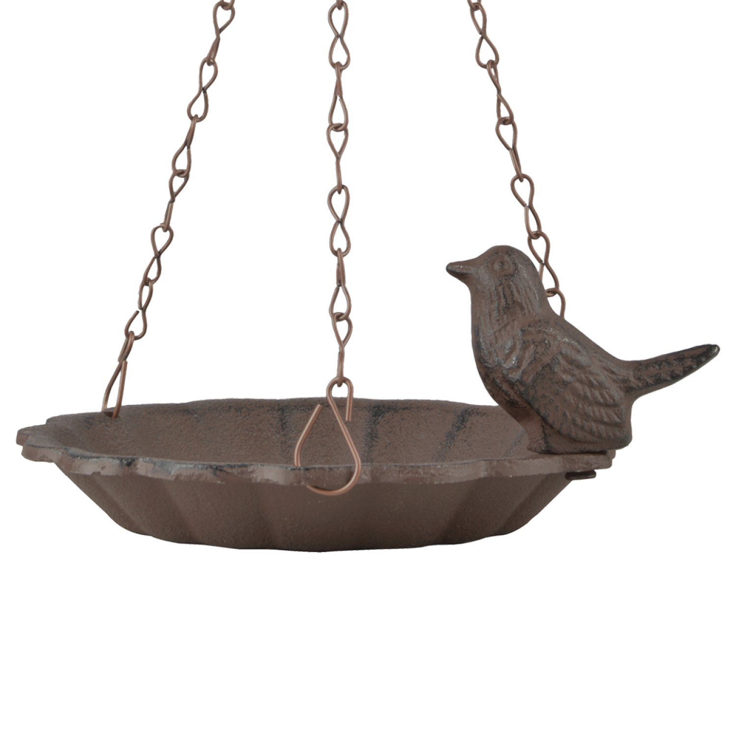 Hängende Tränke mit Vogel