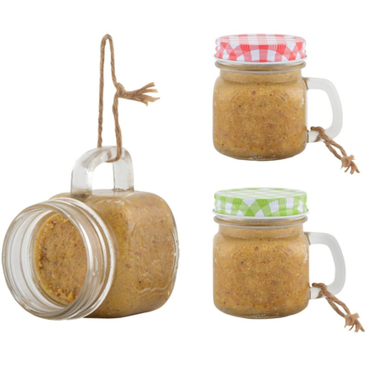 Erdnussbutter im Henkelglas